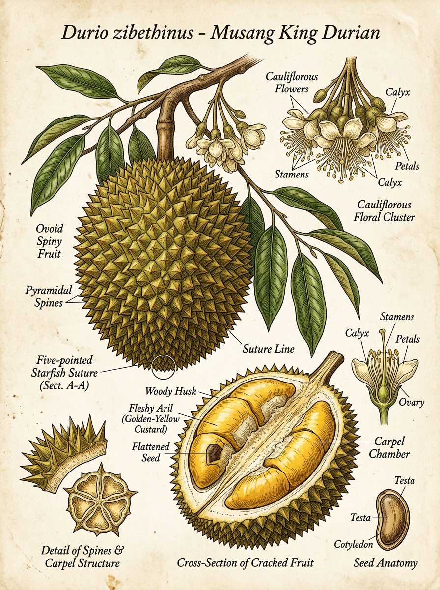 Musang King Durian (King of Fruits / Mao Shan Wang)
